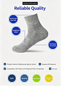 Custom OEM&ODM Anti-Odor <b>Running</b> <b>Socks</b> Wholesale High Elasticity Breathable Outdoor Marathon Athletic Training <b>Socks</b> - Product Image 3