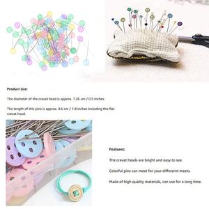 RTS 100PCS Boutons en plastique de couleurs assorties Goupille à tête <span class=keywords><strong>plate</strong></span> - Product Image 5