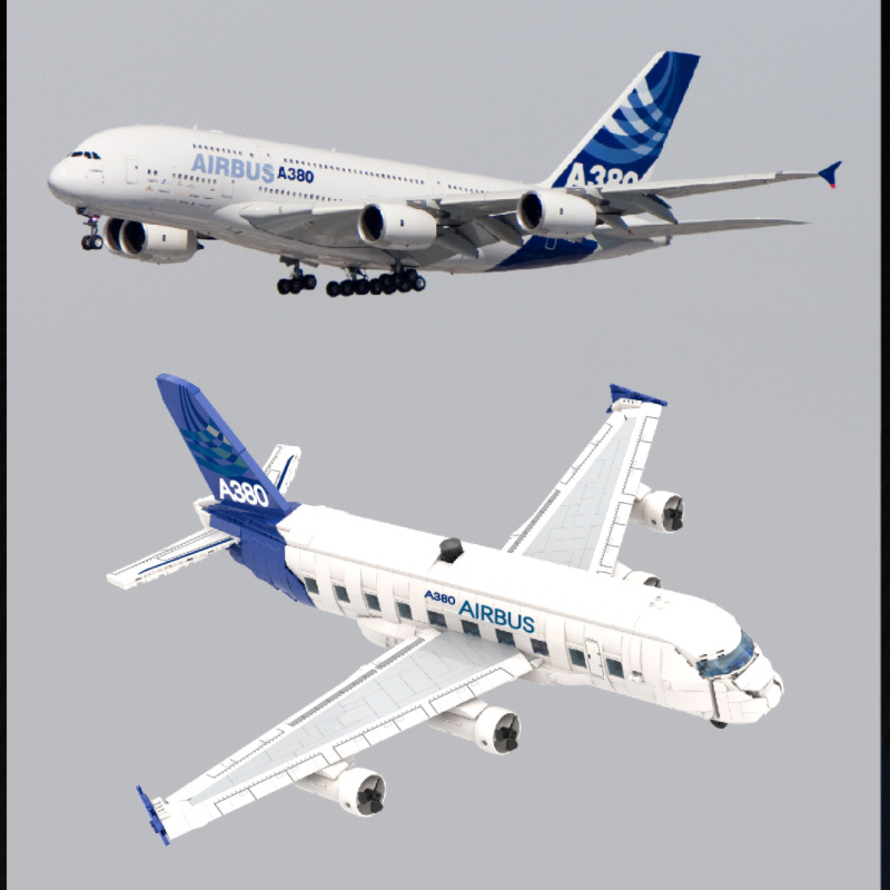 DK 80008 Airbus A380 the Largest Airliner Everbuilt Building