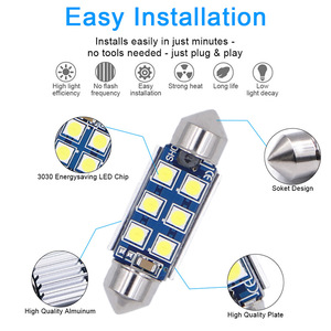 Luces LED de Lectura para Auto, Bombillas Interiores con Decodificador Canbus, Luces de Matrícula de Alto Brillo con Decodificador de Corriente Constante, Doble Punto - Product Image 5