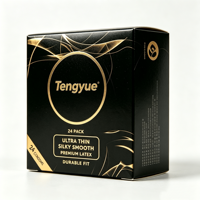 Boîte d'emballage de préservatifs écologiques personnalisée de la marque TY, fermeture magnétique, laminage mat, gaufrage artistique, boîte cadeau dorée de luxe pour hommes