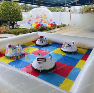 13x13ft PVC inflable parachoques coche Go Kart pista Arena carrera pista valla para niños Go Kart juego de carreras producto castillo inflable - Product Image 2