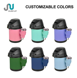 Ensemble <span class=keywords><strong>distributeur</strong></span> d'eau et tasse isotherme en acier inoxydable à double paroi <span class=keywords><strong>de</strong></span> 2,5 L avec poignée et couvercle pour la maison ou l'extérieur - Product Image 2