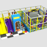 Aire de jeux intérieure commerciale, parc d'attractions, toboggans colorés, piscine à balles, filet de protection, équipement de jeu pour enfants, centres commerciaux, enfants