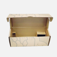 Emballage rectangulaire en carton ondulé 100% recyclable, conçu sur mesure pour le vin, la bière, le whisky, les boissons énergisantes, pliable, matériaux recyclés