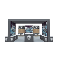 Vente flash : Stand d'exposition modulaire personnalisable, installation rapide, cadre en aluminium, réutilisable, garantie 5 ans, 20x20 pieds