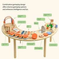 Nouveautés : Table d'activités en bois, labyrinthe de perles, xylophone, marteau à engrenages, jouet éducatif Montessori pour tout-petits, enfants, garçons et filles