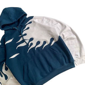 Sudadera con capucha pesada de alta calidad 100% sudaderas con capucha de algodón sudaderas con capucha desgastadas de color personalizado para hombres - Product Image 3