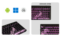Teclado para Juegos Zornher ZH980, Teclado Mecánico TKL con Retroiluminación RGB, Teclado Metálico para Juegos con Teclas Macro Personalizables