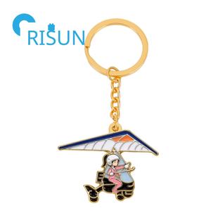 Porte-clés parachute parachutiste en métal, extérieur, émaillé, pour le parapente, logo personnalisé Llavero Porte-clés en émail pour le deltaplane - Product Image 4