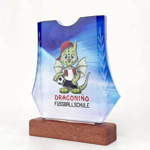 Trophée en verre personnalisé de haute qualité pour réunions sportives annuelles, <span class=keywords><strong>plaque</strong></span> de trophée en cristal bleu, récompense - Product Image 4