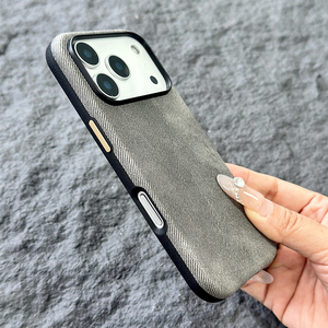 เคสโทรศัพท์ลายเดนิมสุดเทรนดี้ L198 สำหรับ iPhone 15 16 17 Pro Max ป้องกันแรงกระแทก ผลิตจากผ้า - Product Image 3