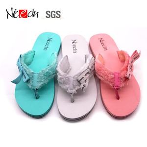 Women Furry Flip Flops Cute Bowknot Ribbon Sandals <b>Pink</b> Plush Strap Summer Slippers Custom Logo - Product Image 2