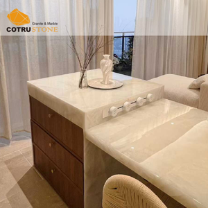 Piano di Lavoro in Quarzite Cristallo Cotrustone, Top Cucina Traslucido Bianco Cristallino per Villa e Hotel - Product Image 2