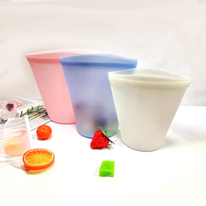 Sacs de conservation en silicone de taille moyenne sans BPA, de qualité alimentaire, adaptés au congélateur et au micro-ondes, pour aliments et accessoires de cuisine (vente en gros) - Product Image 1