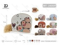 Portamonete a Mezzaluna con Pompon Cartoon, 5 Pollici, Chiusura a Cerniera, Mini Unisex - Product Image 1