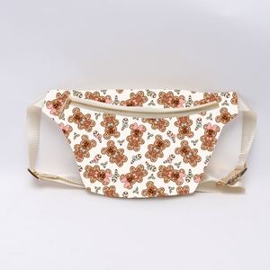 Custom Gold Zipper Magic Kingdom Theme Park Crossbody Bag Waterproof Nylon Belt Bag New <b>Large</b> Christmas Gingerbread Unisex - Product Image 1