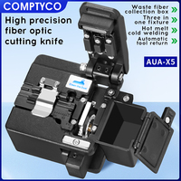 COMPTYCO AUA-X5 Coupe-fibre optique de haute précision 3-en-1 avec boîte de récupération de fibres pour soudage à chaud/froid
