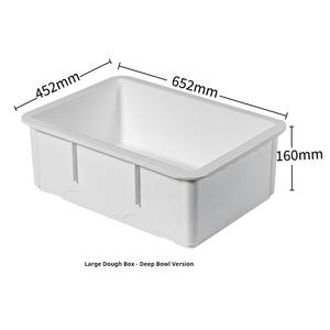 Boîtes de Fermentation et de Stockage Empilables en Plastique Blanc Robuste avec Couvercles pour Pâtes à Pâtisserie, Pain et Pizza, Idéales pour Boulangeries et Cuisines - Product Image 1