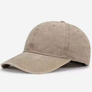 Vente en gros en stock chapeaux de papa 100% coton non structurés de couleur unie casquettes de baseball 6 panneaux en détresse lavé avec logo personnalisé - Product Image 3