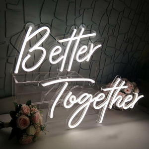 Letreros de Neón LED Personalizados 'Better <span class=keywords><strong>Together</strong></span>' para Publicidad, Fiestas, Bares, Oficinas y Decoración del Hogar, Alimentación por CC - Product Image 2
