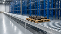 Chaîne modulaire en acier inoxydable pour convoyeurs à rouleaux de lignes de mise en conserve et de remplissage de produits alimentaires et de boissons