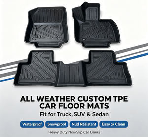 Alfombrillas de Auto Personalizadas de 3 Piezas, de TPE de 3.0mm, de Lujo, Impermeables y Antideslizantes, para Revestimiento de Piso de Automóvil, Venta al Por Mayor de Fábrica, Alta Calidad - Product Image 2