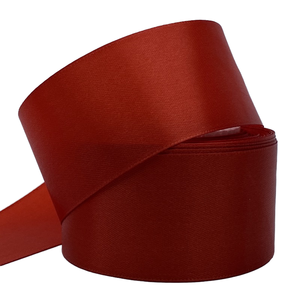 Pita Satin Poliester 100% Warna Solid Kustom, Pita Satin Satu Sisi 2,5 cm untuk Pembungkus Kado Natal - Product Image 4