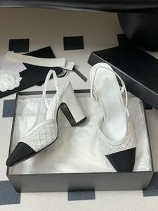 Nouvelles sandales à talons hauts pour femmes en PU de haute qualité, avec talon fin de 9 cm, design talon épais, résistantes à l'usure, été - Product Image 5