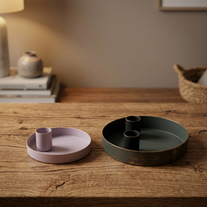 Support de bougie en fer artisanal Sonnet Decor avec finition rustique, impression numérique 1 couleur pour la décoration de la maison, Noël - Product Image 2
