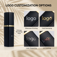 Flacon vaporisateur de parfum carré noir de luxe personnalisé de 6 ml, mini vaporisateur de voyage portable rechargeable pour l'emballage de parfums