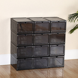 MY Stackable Plastic <strong>Shoe</strong> Storage <strong>Box</strong> <strong>Shoe</strong> Organizer One by One Foldable <strong>Shoe</strong> <strong>Box</strong> for Home and Store - Product Image 4
