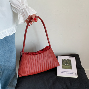 Thanh Lịch Đa Năng Chất Lượng Cao PU Pháp-Phong Cách Niche Dệt Mô Hình Vai Túi Dây Kéo Đóng Cửa Thời Trang Cho Tất Cả Các dịp - Product Image 3