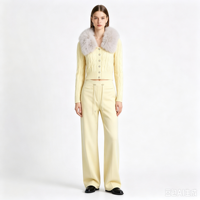 Cardigan en tricot pour femme, manteau pull long en fourrure, tricot torsadé pour femme, vente en gros