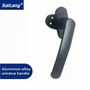 China Supplier High Quality Aluminum Alloy Door Hardware 7 Shape Black Casement Window Handle With Roller