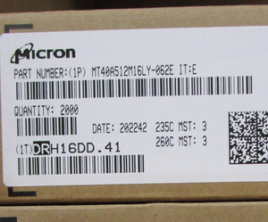 Mới và độc đáo MT40A512M16LY-062E:E <span class=keywords><strong>DDR4</strong></span> SDRAM 8GB 512mx16 song song 96-tfbga 1.6GHz 1.2V mạch tích hợp IC mt40a512m16ly - Product Image 2