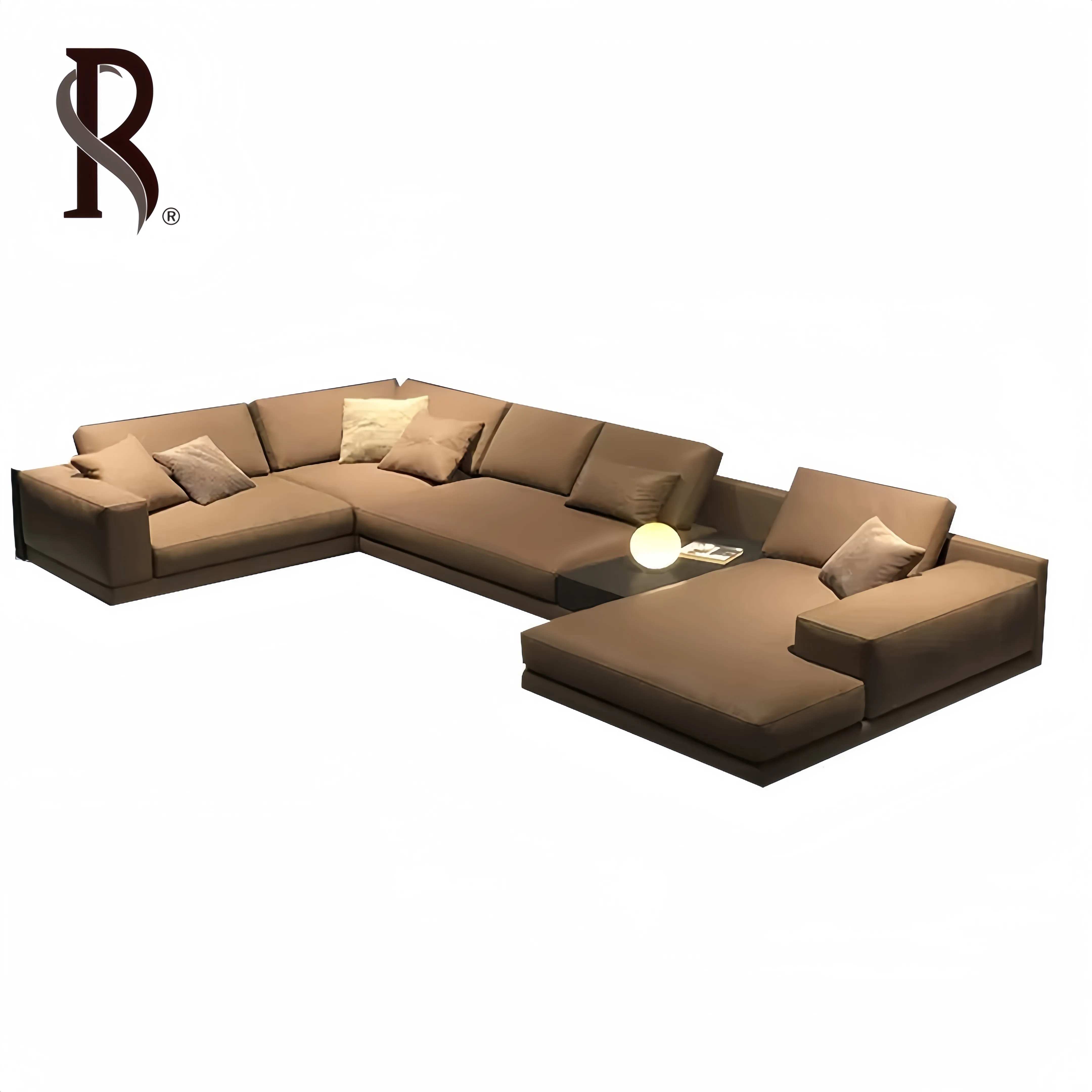 Moderno combinato a forma di L angolo stile nordico set di mobili da soggiorno divano letto