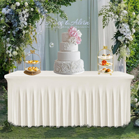 Nappe et jupe de table unies ou personnalisées avec logo imprimé, 6 et 8 pieds, pour stand d'exposition, fête et décoration de table de restauration hôtelière