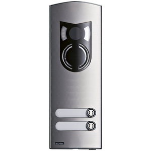 2M IK10 2-Button Steel A/V Plate 30.5mm Length Wall <b>Switches</b> - Product Image 1