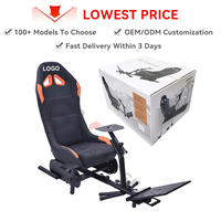GY016 Siège de simulation de course automobile pliable personnalisé en acier haute densité pour simulateur de course automobile, compatible avec Logitech G25, G27, G29