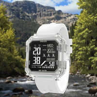 Jam Tangan Digital Sport Mewah Pria SMAEL 8129 Tahan Air dengan Stopwatch, Alarm, Tali Silikon, Diameter 43mm