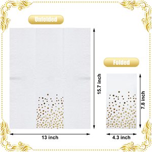 Serviettes en or rose OEM d'usine 6.5 pouces serviettes de table jetables 3 plis pour les serviettes en <span class=keywords><strong>papier</strong></span> d'anniversaire de mariage - Product Image 2
