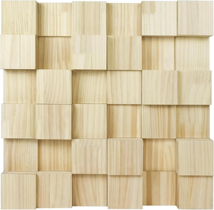 Difusor de Residuos Cuadráticos de Madera Moderno, Paneles Acústicos 3D para Tratamiento de Paredes/Techos, 90% de Reducción de Ruido para Salas de Escucha de Hoteles - Product Image 1