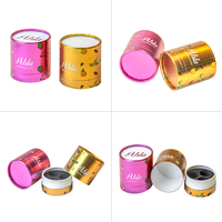 Boîte cadeau cylindrique de luxe haut de gamme écologique avec doublure en éponge, tube en papier pour ensemble de rouges à lèvres, chocolat, macarons, bonbons
