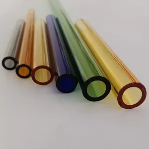 热卖彩色玻璃管3.3硼硅酸盐玻璃管彩色透明尺寸51*9*1600米彩色玻璃管3.3