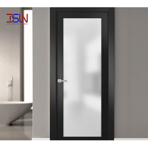 Porte de salle de bain en verre à cadre fin en aluminium, ouverture manuelle, gain de place, design moderne pour usage intérieur, appartements, cuisines - Product Image 1