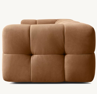 Modernes Handgefertigtes Holzrahmen-Sofa mit Samtbezug und Schwammfüllung Dreisitzer im Chesterfield-Stil für Apartments, Hotels und Wohnzimmer