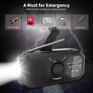 Nouveautés 2025 Radio à manivelle sans fil solaire d'urgence 2000 mAh avec alarme SOS AM FM - Product Image 5