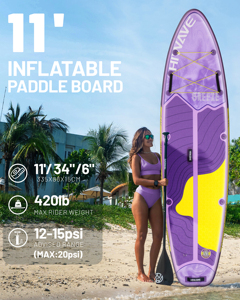ซัพบอร์ดแบบพองลมขนาด 11'x34''x6'' ปรับแต่งได้ตามต้องการ พร้อมอุปกรณ์เสริม HW11/6 ออกแบบได้เองตามต้องการ - Product Image 5
