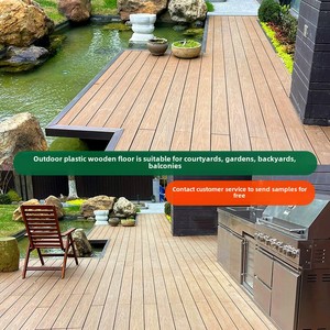 Ngoài trời không thấm nước sàn vườn decking Patio decking bằng Gỗ nhựa <span class=keywords><strong>composite</strong></span> sàn ngoài trời - Product Image 4